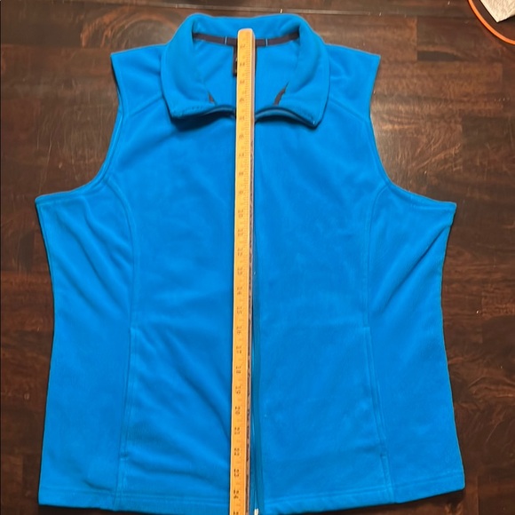 Lands’ End Women's Blue Sleeveless Fleece Vest, Size Large (14-16) - Picture 7 of 10